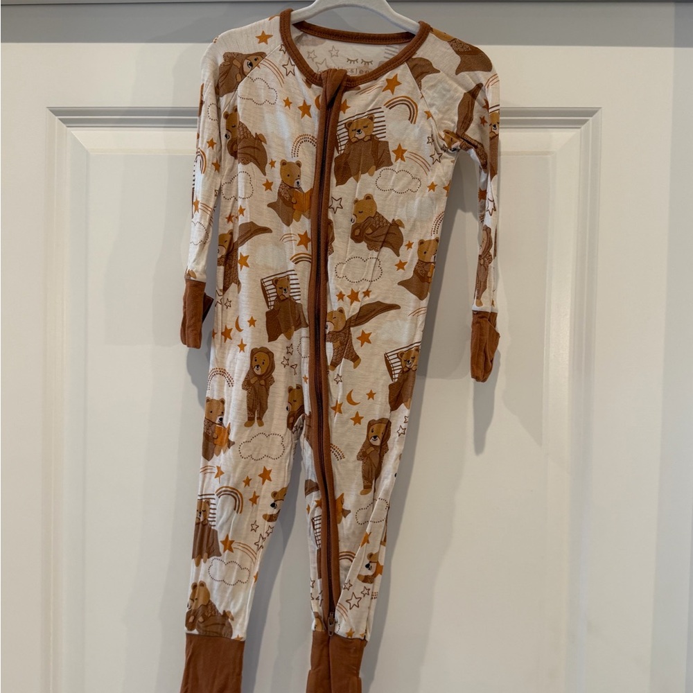 Little Sleepies Zippy in Beary Sleepy Print